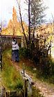 Carl Larsson Canvas Paintings - Karin I Grez, Hostmotiv